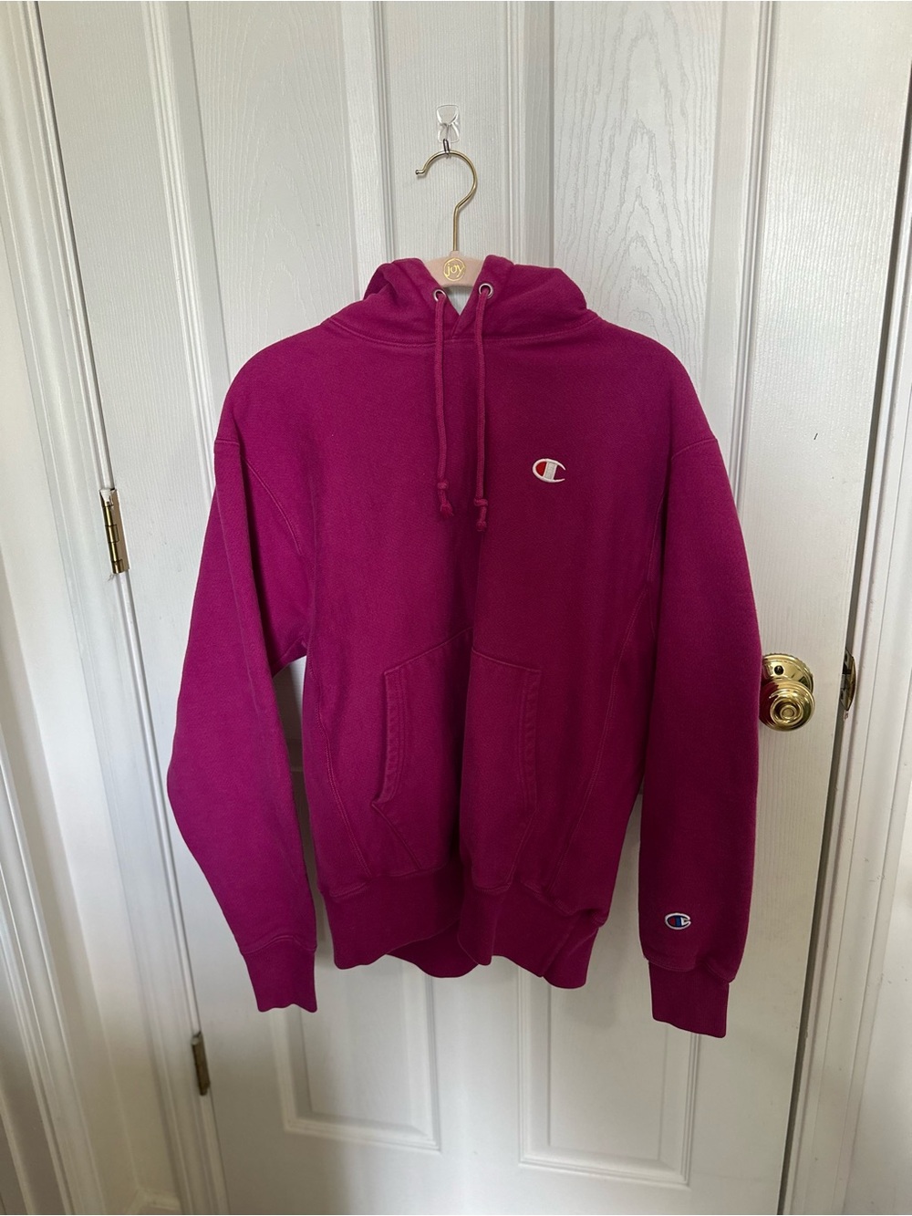 Champion Kids' Hooded Pullover in Magenta Pink
